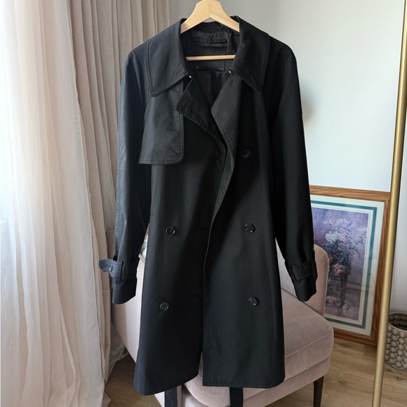 MANGO Black Trench Coat – Size L - Picture 2 of 13